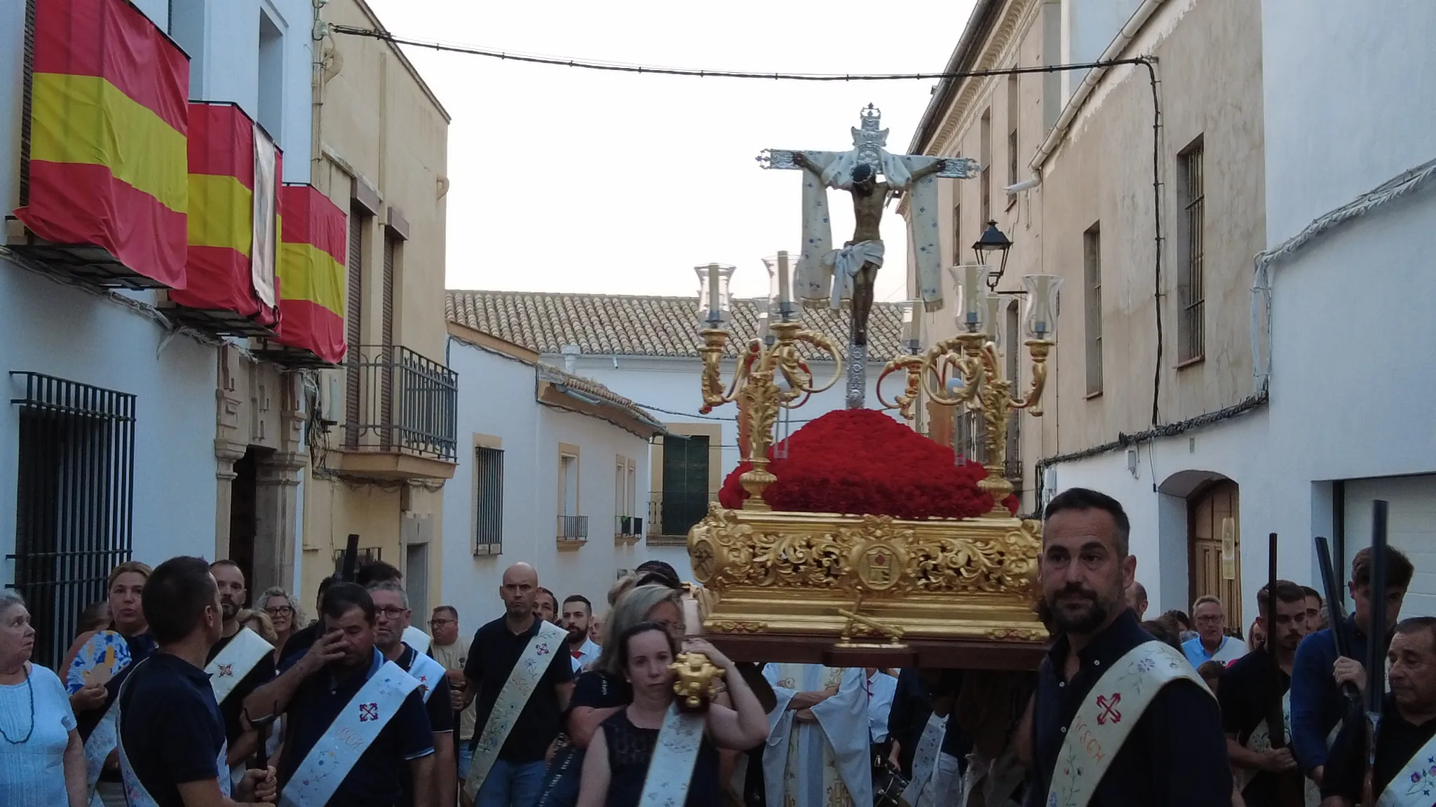 Traslado del Cristo Chico del Humilladero como punto de origen a la Feria de los Cristos de Lopera