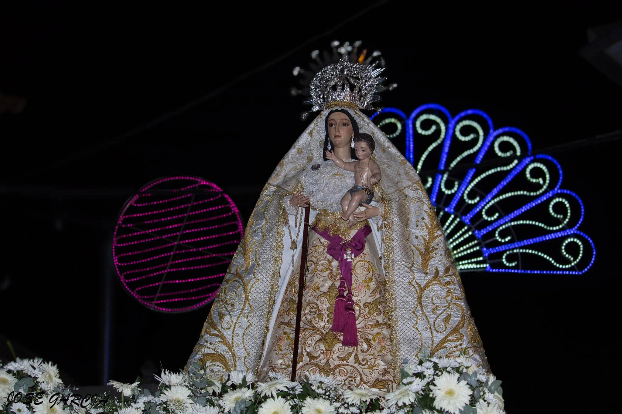 Virgen de Valle Rico, patrona de Morente a la que va dedicada la feria. Foto: José García
