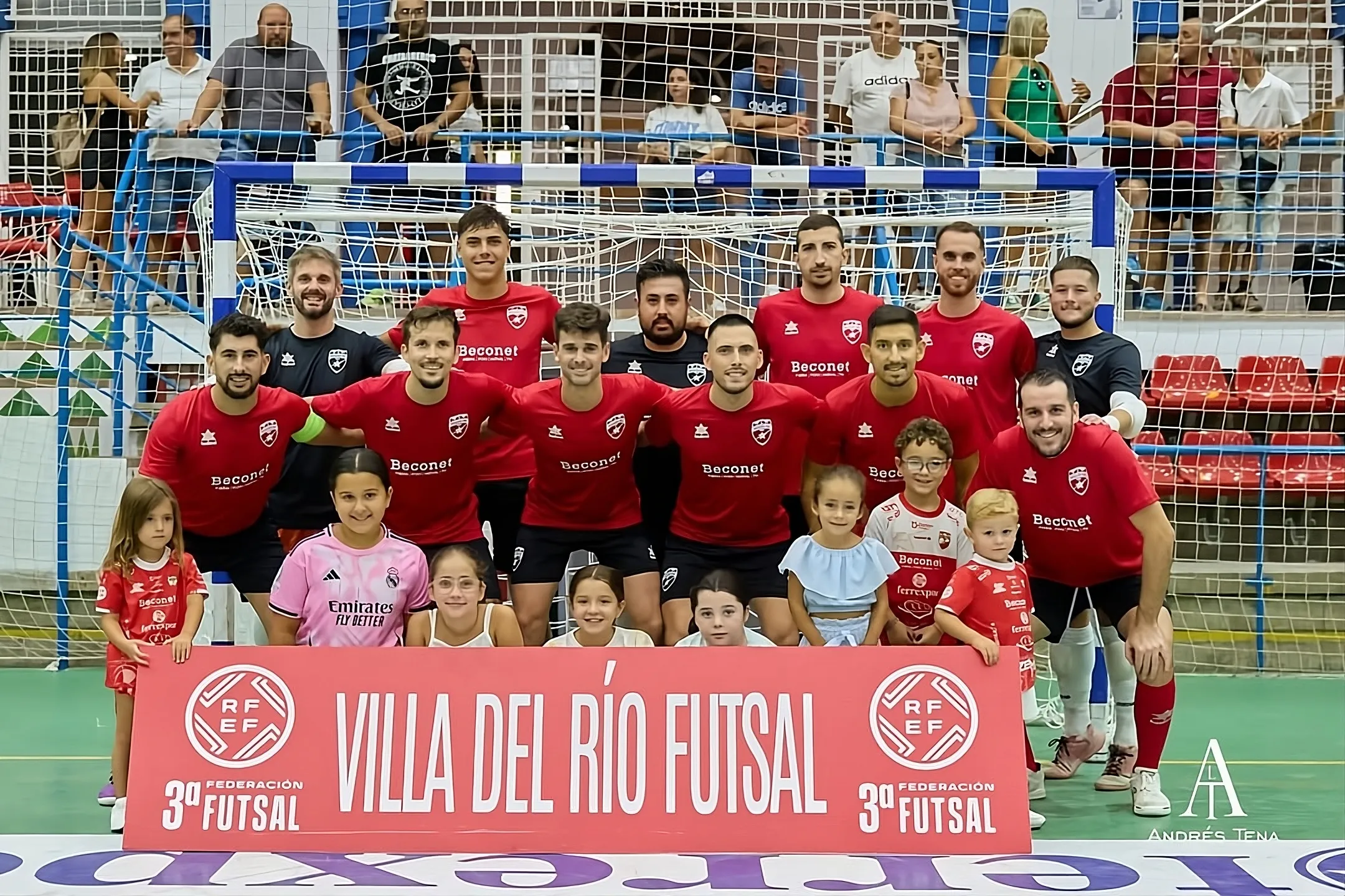 Formación del Villa del Río Futsal. Foto: Andrés Tena