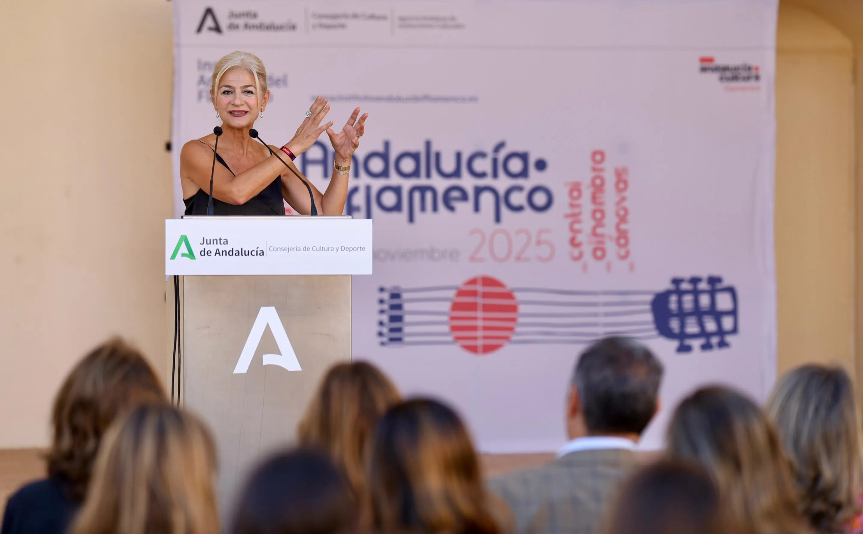 Patricia del Pozo presenta el programa del XV aniversario del Flamenco como Patrimonio Inmaterial de la Humanidad por la UNESCO. Foto: Junta de Andalucía