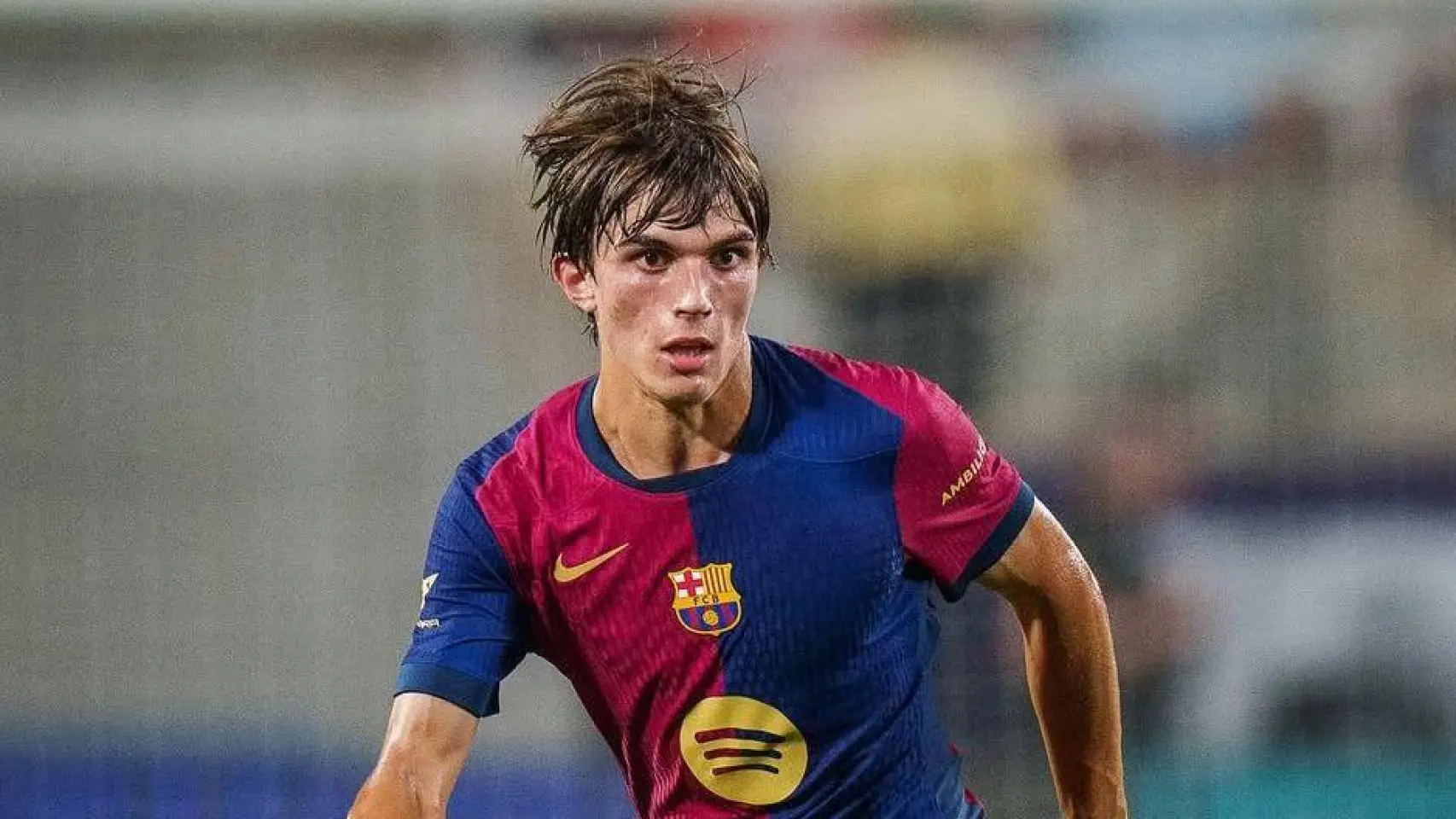 Andrés Cuenca, durante un partido con el filial del Fútbol Club Barcelona