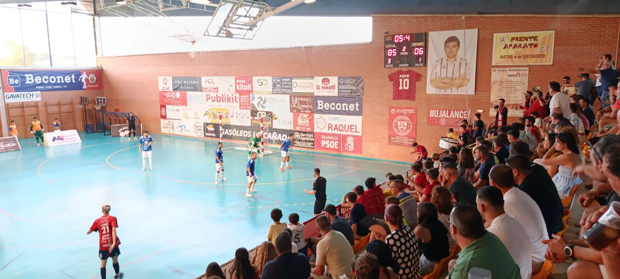 Un partido del C.D. Beconet Bujalance F.S. la pasada temporada