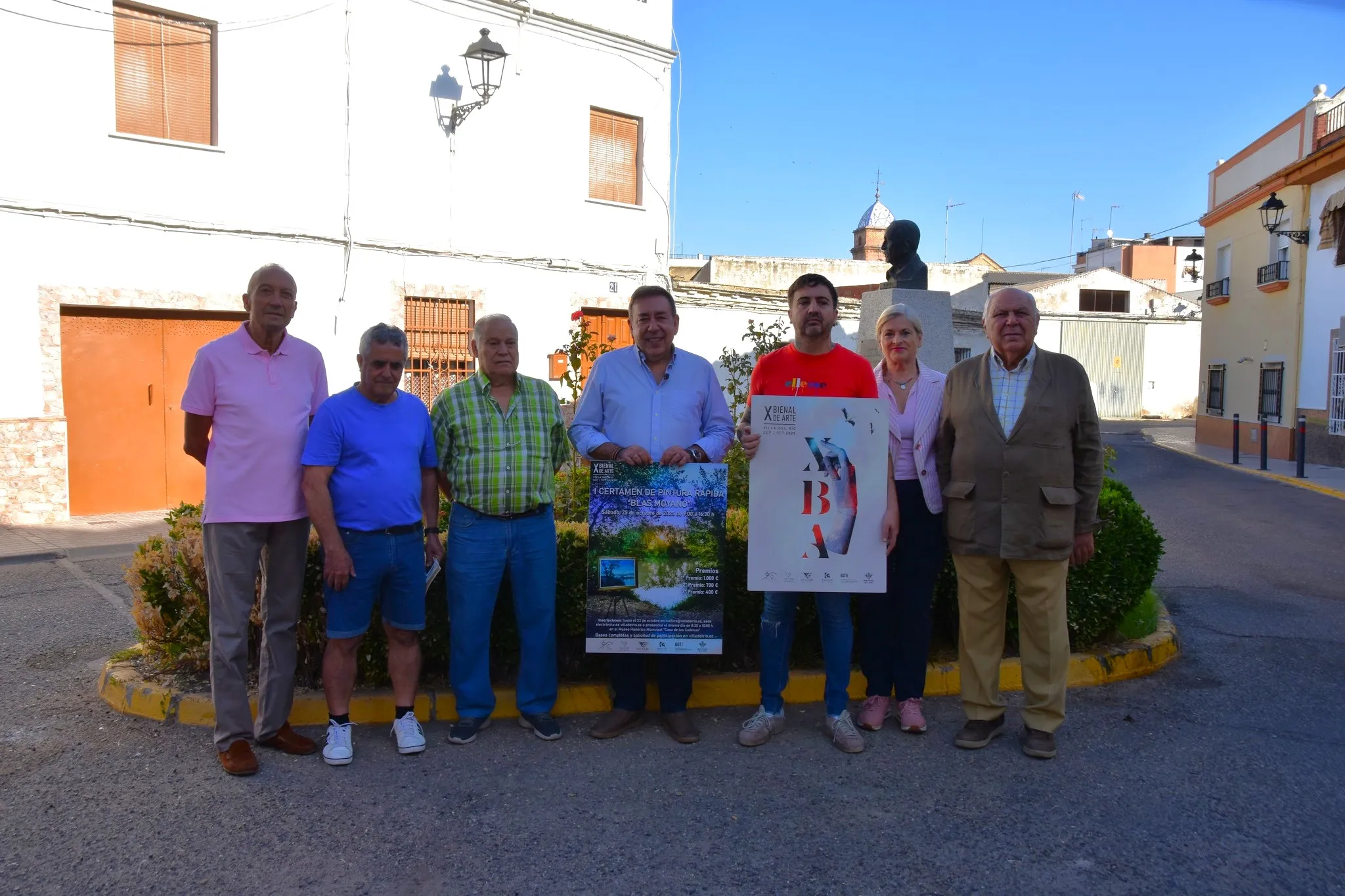Presentación del I Concurso de Pintura Rápida en homenaje al pintor Blas Moyano. Foto: Ayuntamiento de Villa del Río