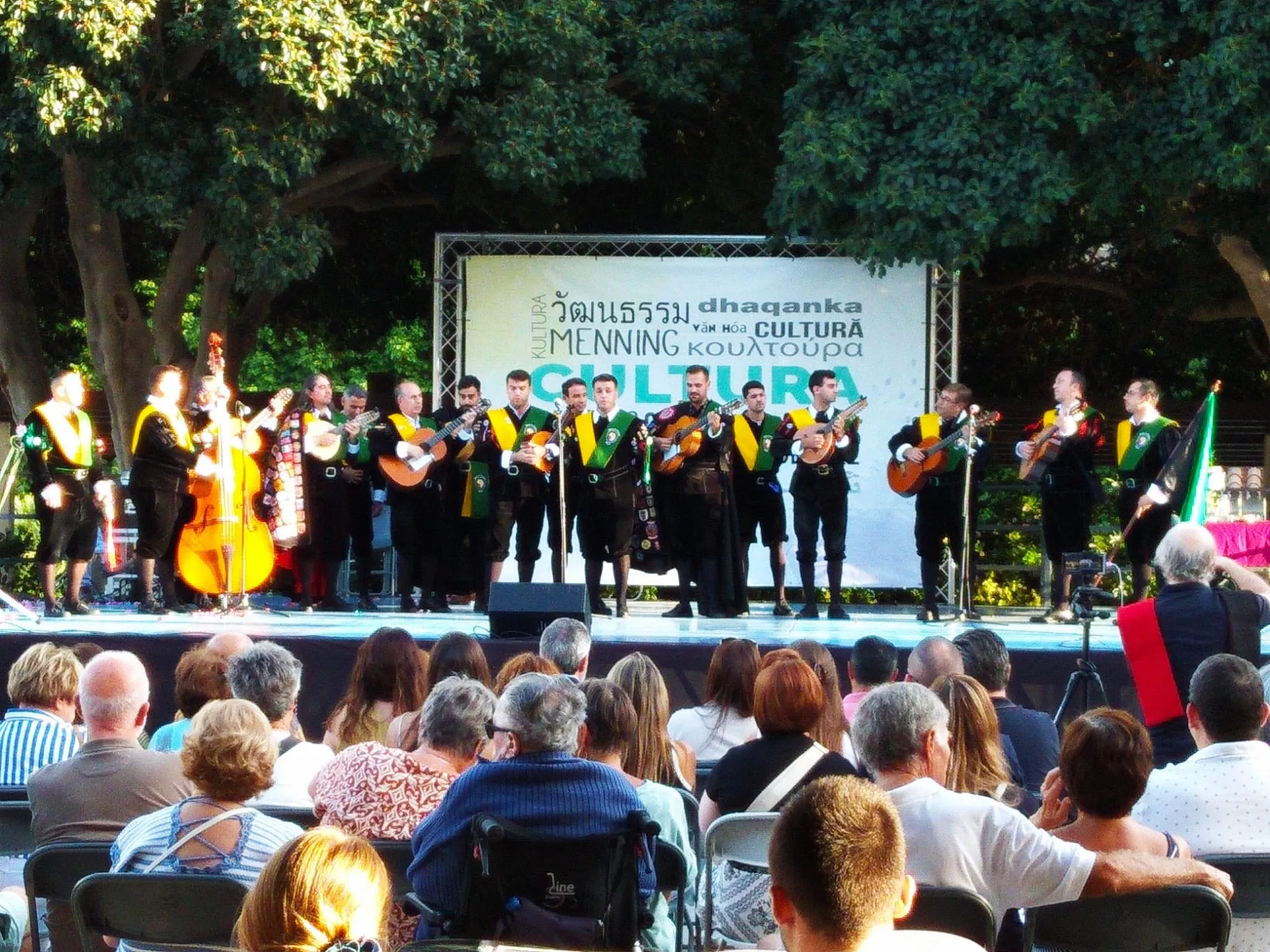 La tuna de Lopera durante su participación en el certamen en Mijas. Foto: Tuna de Lopera