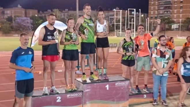 Podio Club Atletismo Montoro en Nocturna Trotacalles 07062025