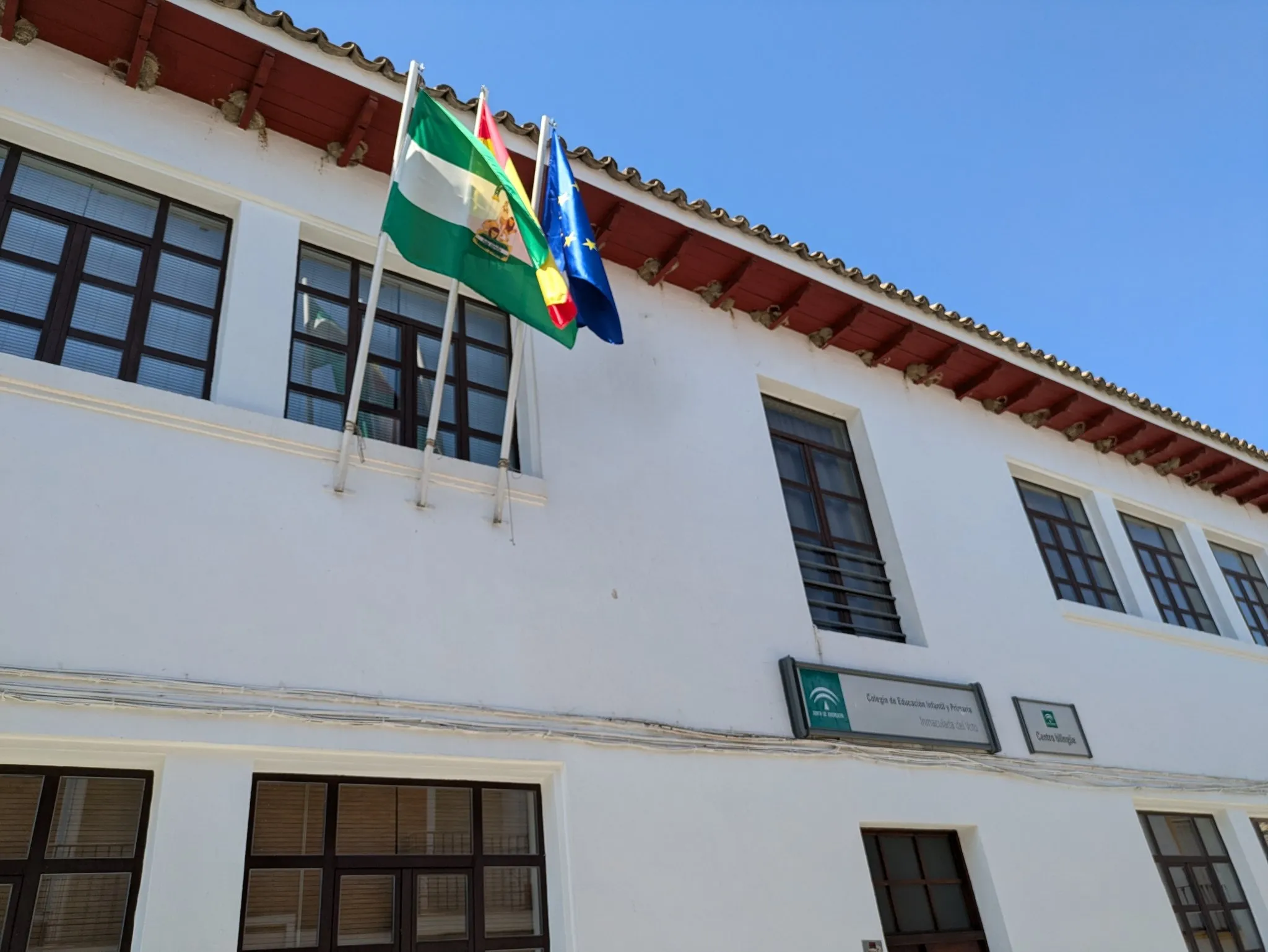Fachada del CEIP Inmaculada del Voto donde se situará el Centro de Educación Permanente de Bujalance. Foto: CEIP Inmaculada del Voto
