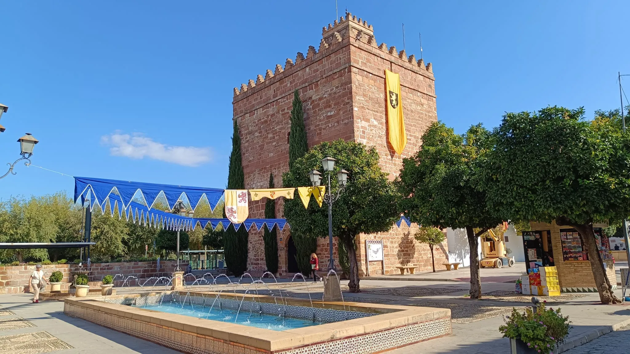 Decoración y ambientación del Mercado Medieval de Villa del Río en la pasada edición, que volverá a celebrarse este fin de semana.