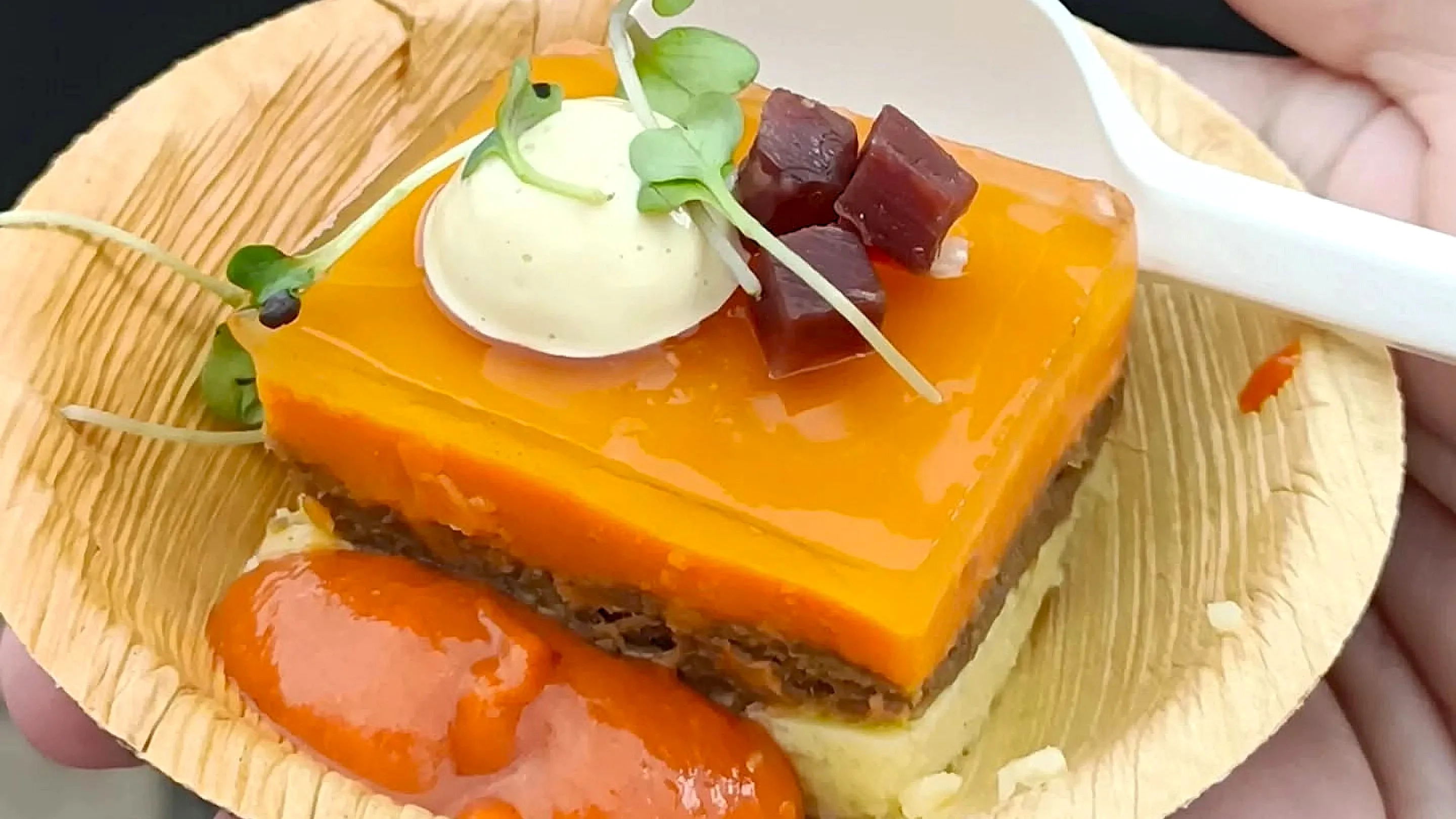 La tapa "Sabores de Córdoba" que elaboró Matías Vega. Foto: Carmen Cachinero La tapa "Sabores de Córdoba" que elaboró Matías Vega. Foto: Carmen Cachinero