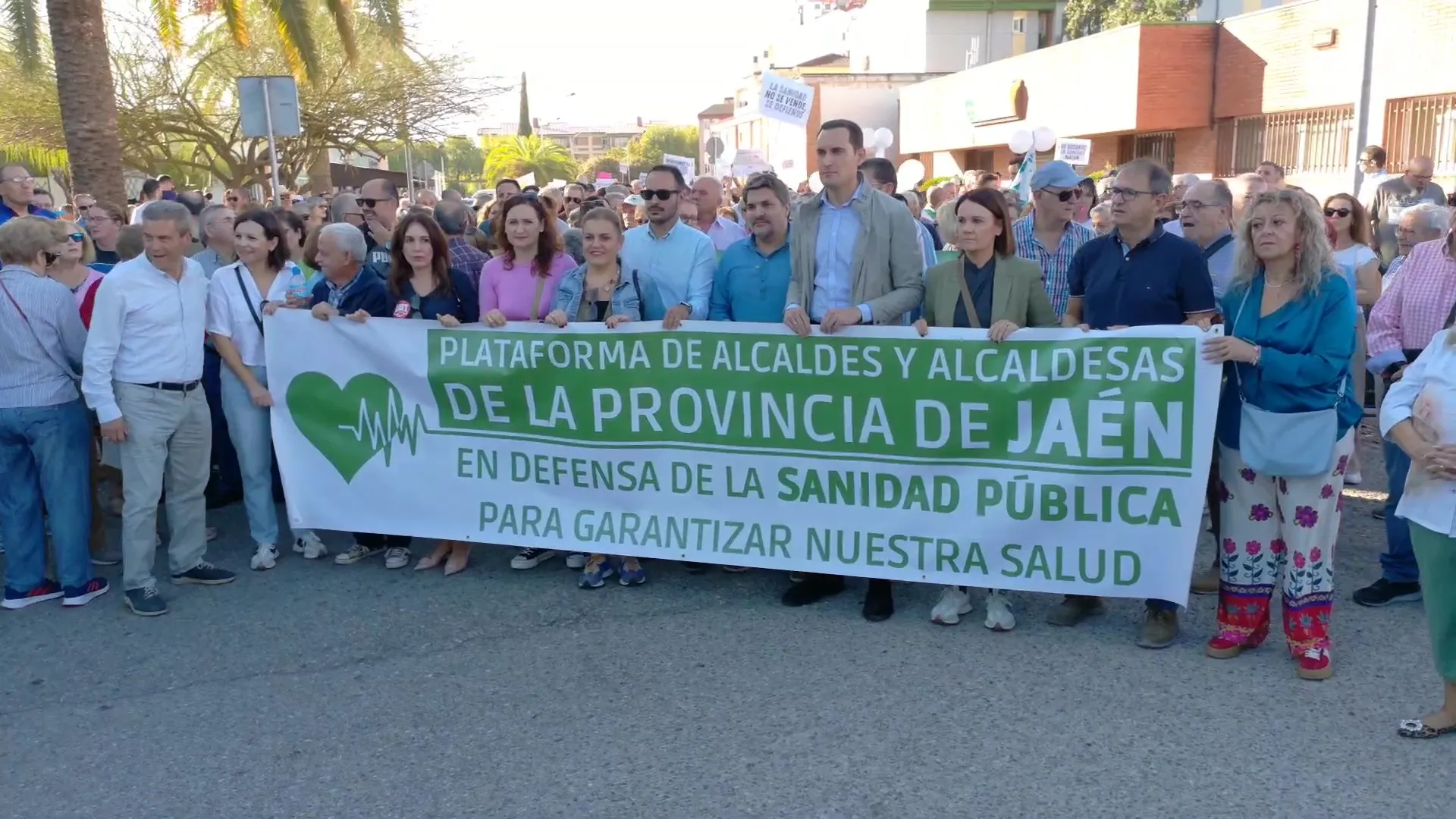 Manifestación en Andújar en defensa del Hospital Alto Guadalquivir y la sanidad pública andaluza.