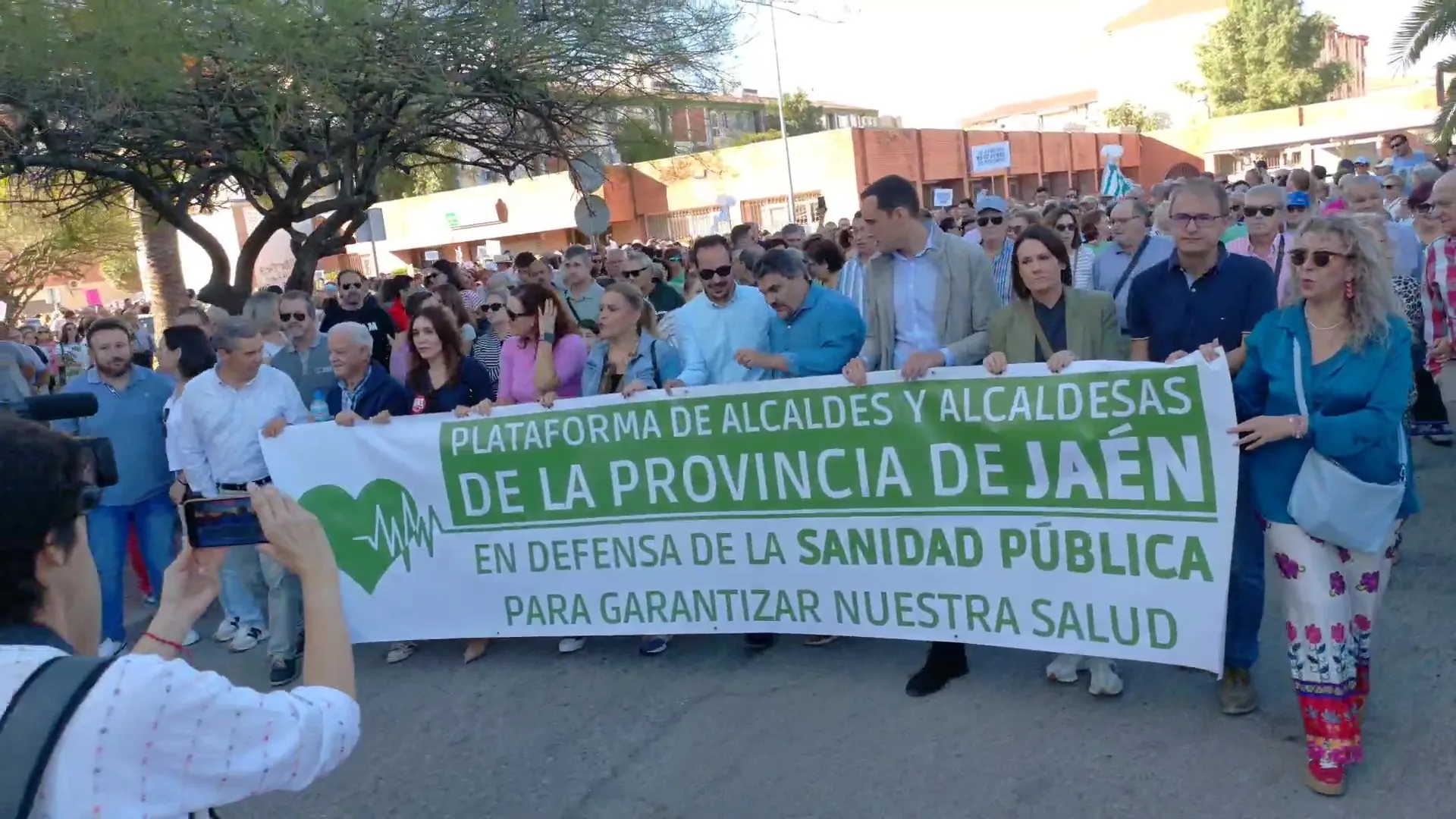 Manifestación en Andújar en defensa del Hospital Alto Guadalquivir y la sanidad pública andaluza.