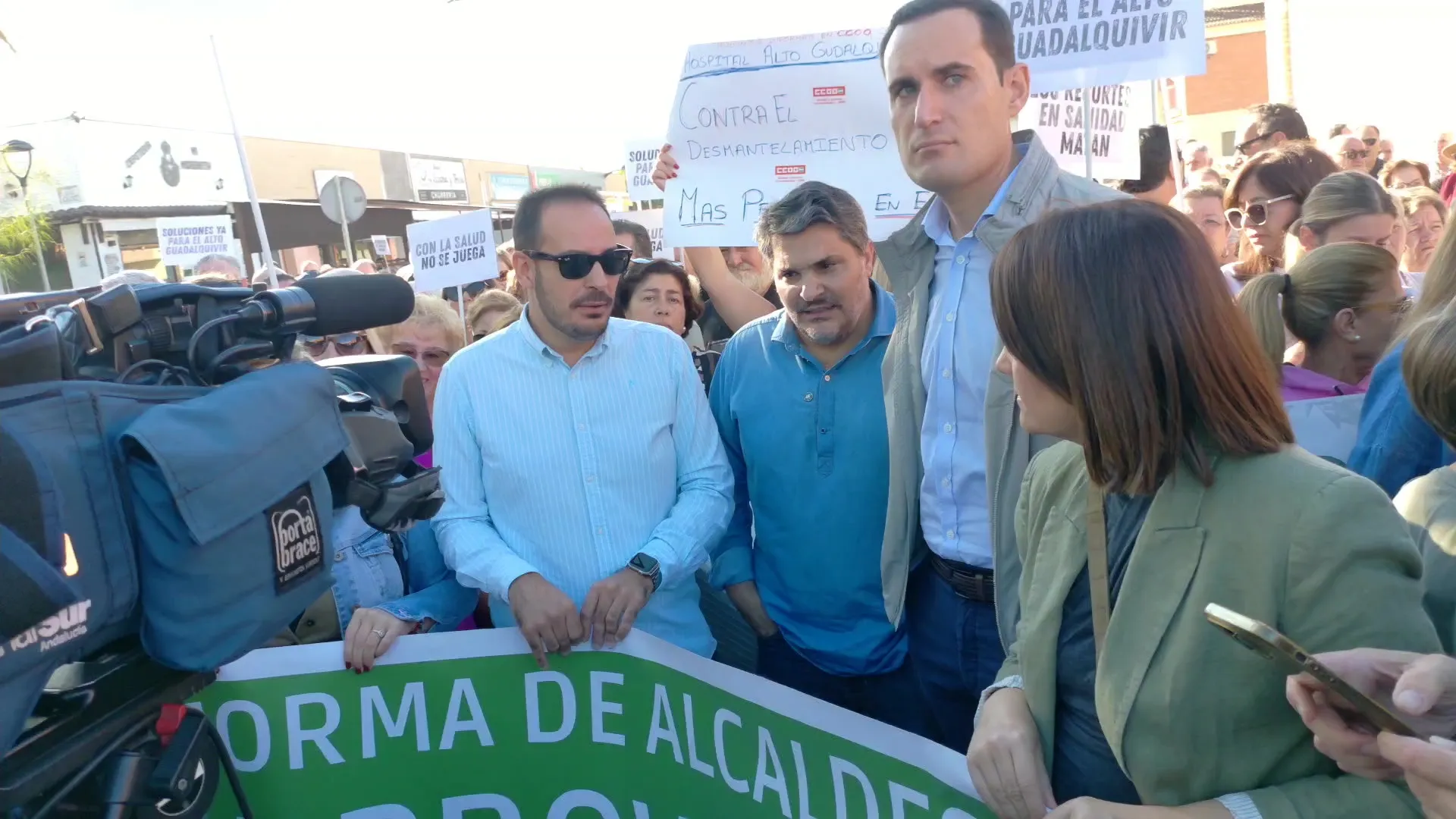 Manifestación en Andújar en defensa del Hospital Alto Guadalquivir y la sanidad pública andaluza.