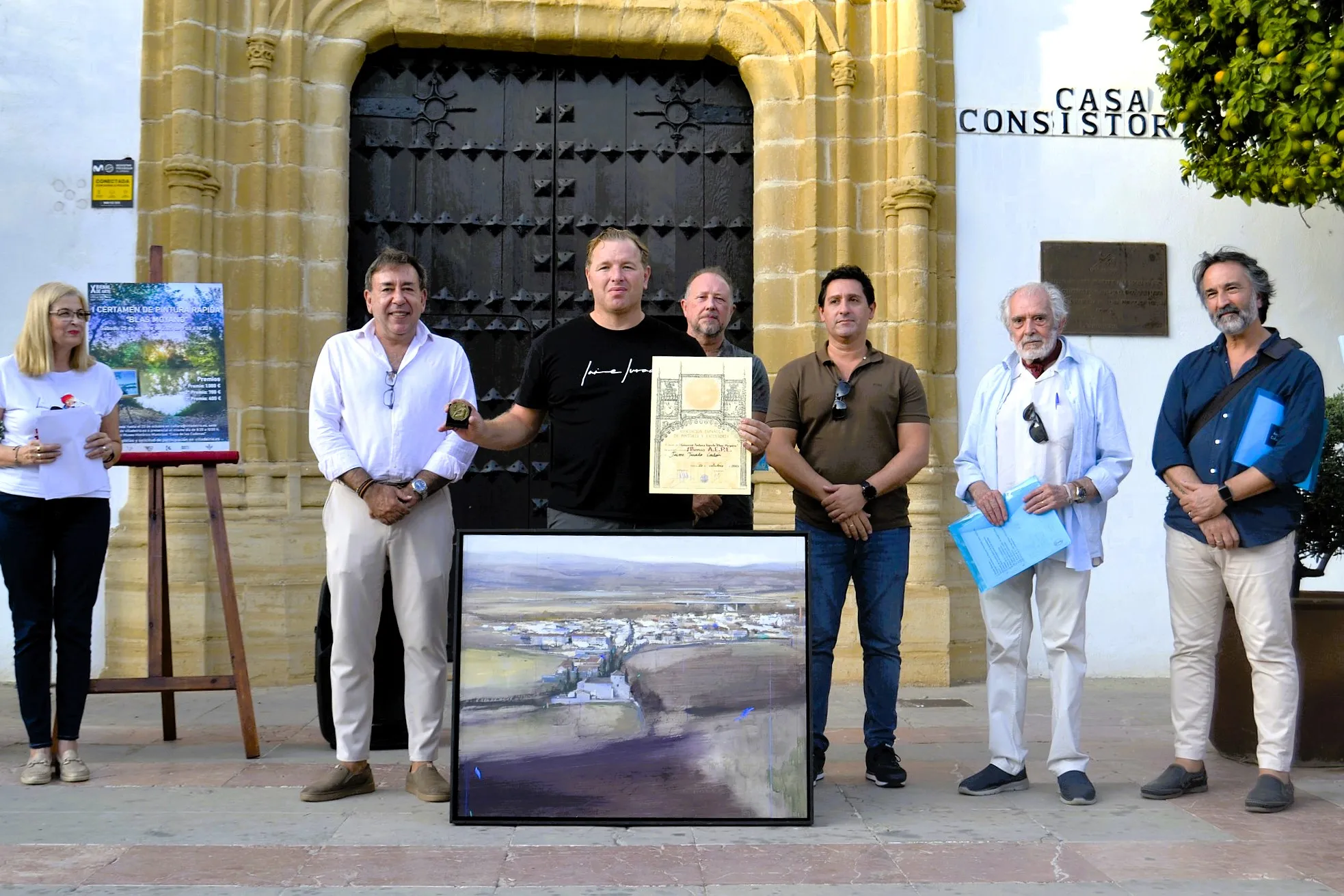 Jaime Jurado Cordón, ganador del I Certamen de Pintura Rápida “Blas Moyano”. Foto: Ayuntamiento de Villa del Río
