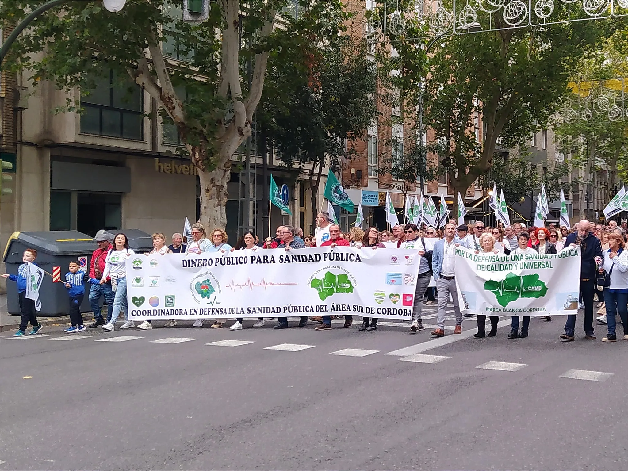 Manifestación en Córdoba en defensa de la sanidad.