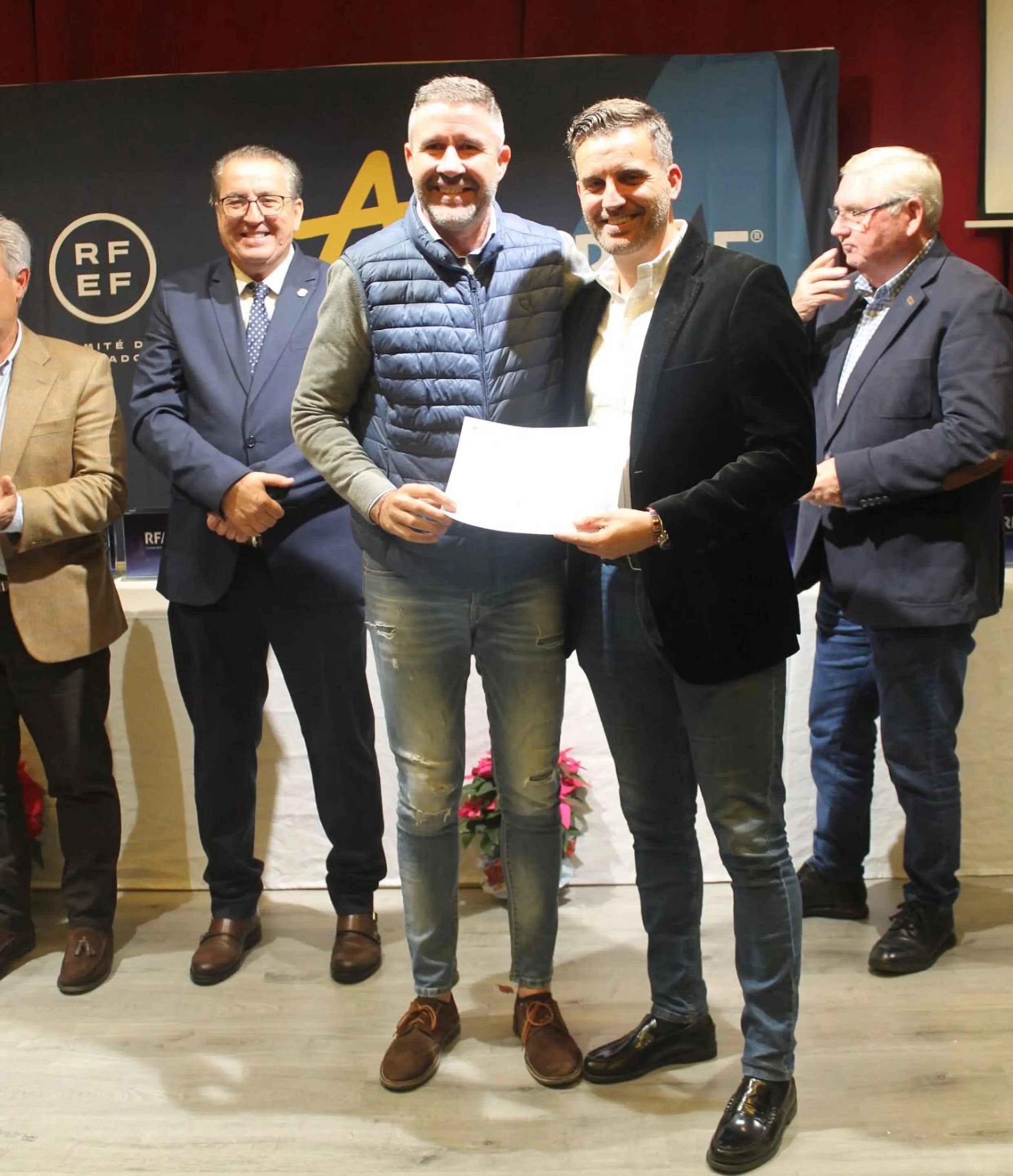 Fabian Cabrera en la Gala Anual de Entrenadores de RFAF Córdoba.