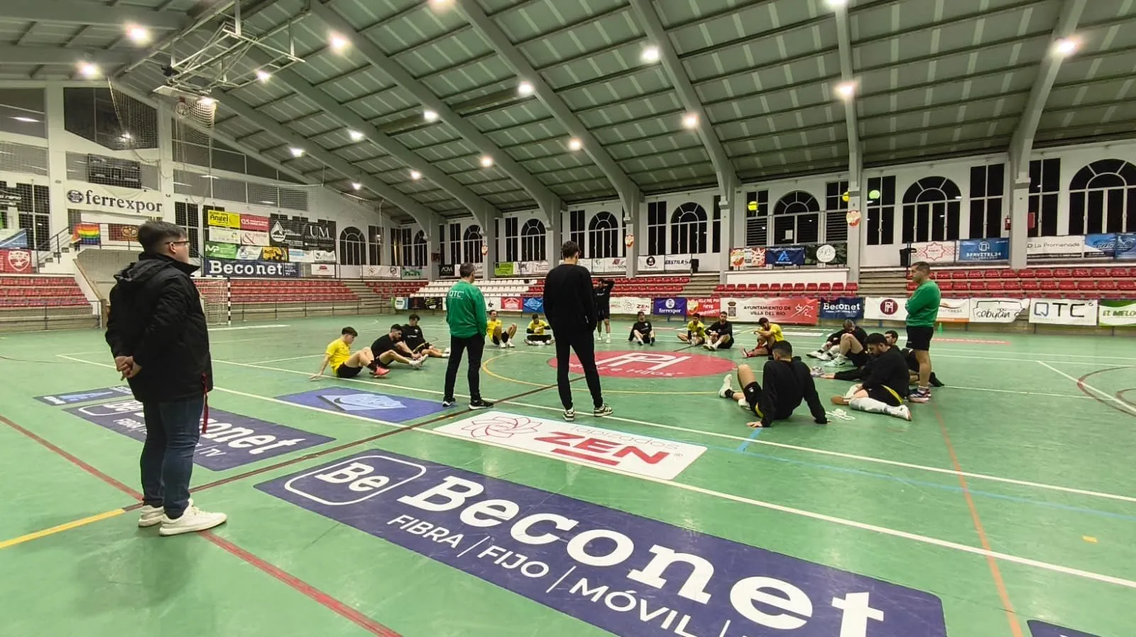 El Villa del Río Futsal durante un entrenamiento de esta semana. Foto: Villa del Río Futsal