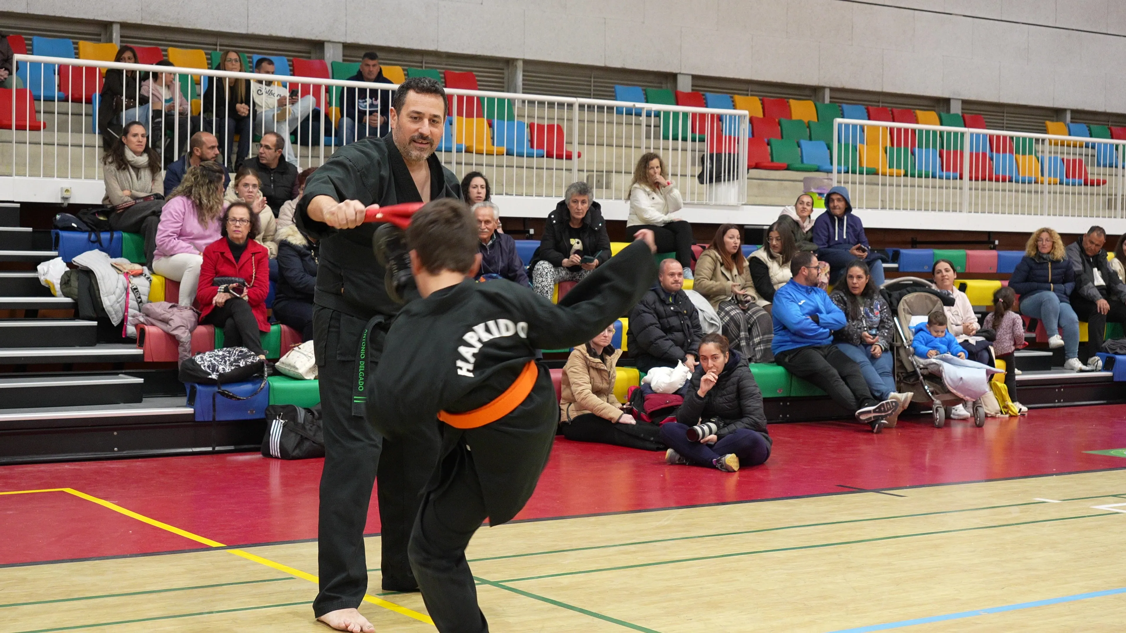 Exhibición de artes marciales de la Escuela de Villa del Río en Lopera