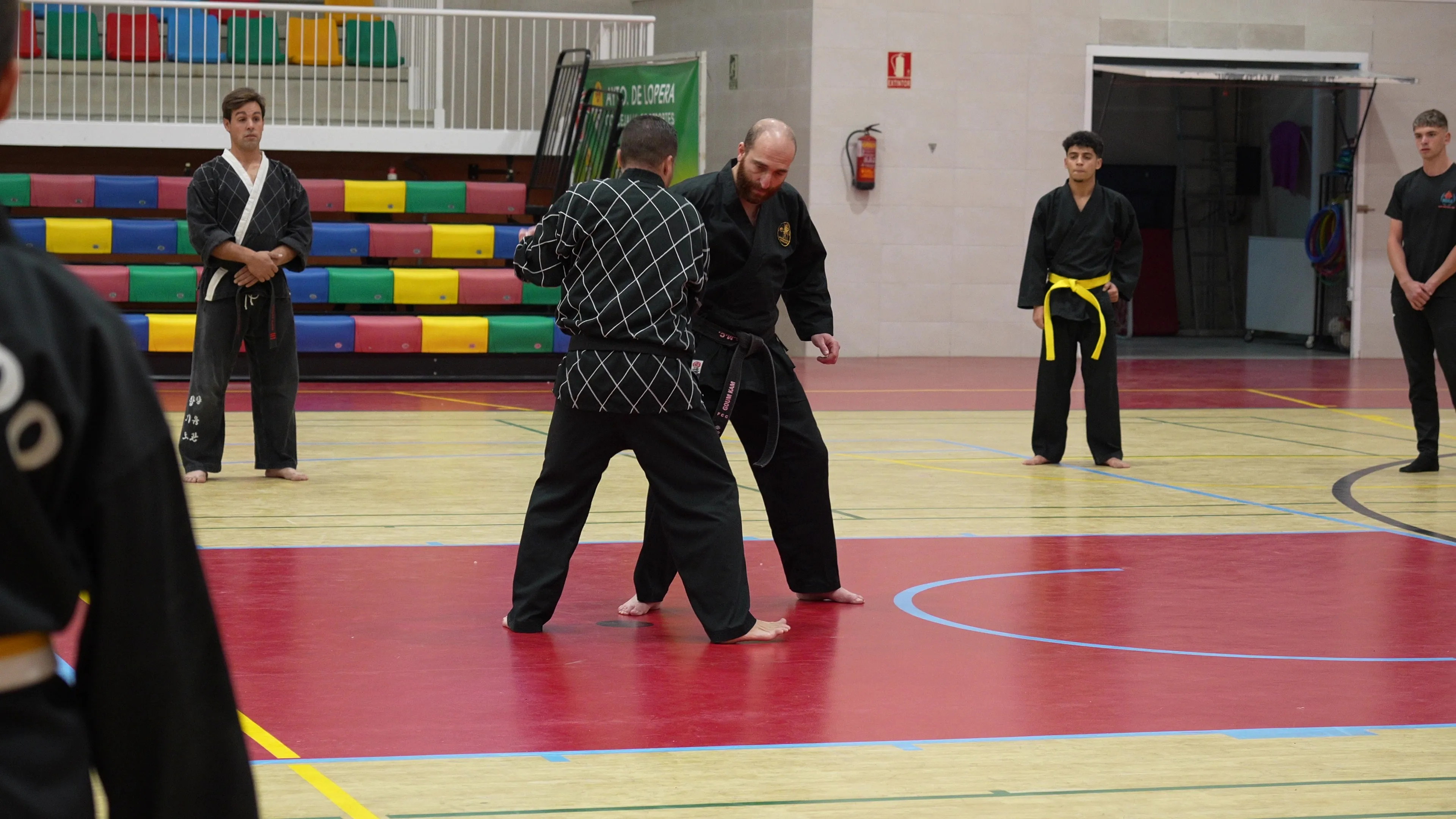 Exhibición de artes marciales de la Escuela de Villa del Río en Lopera