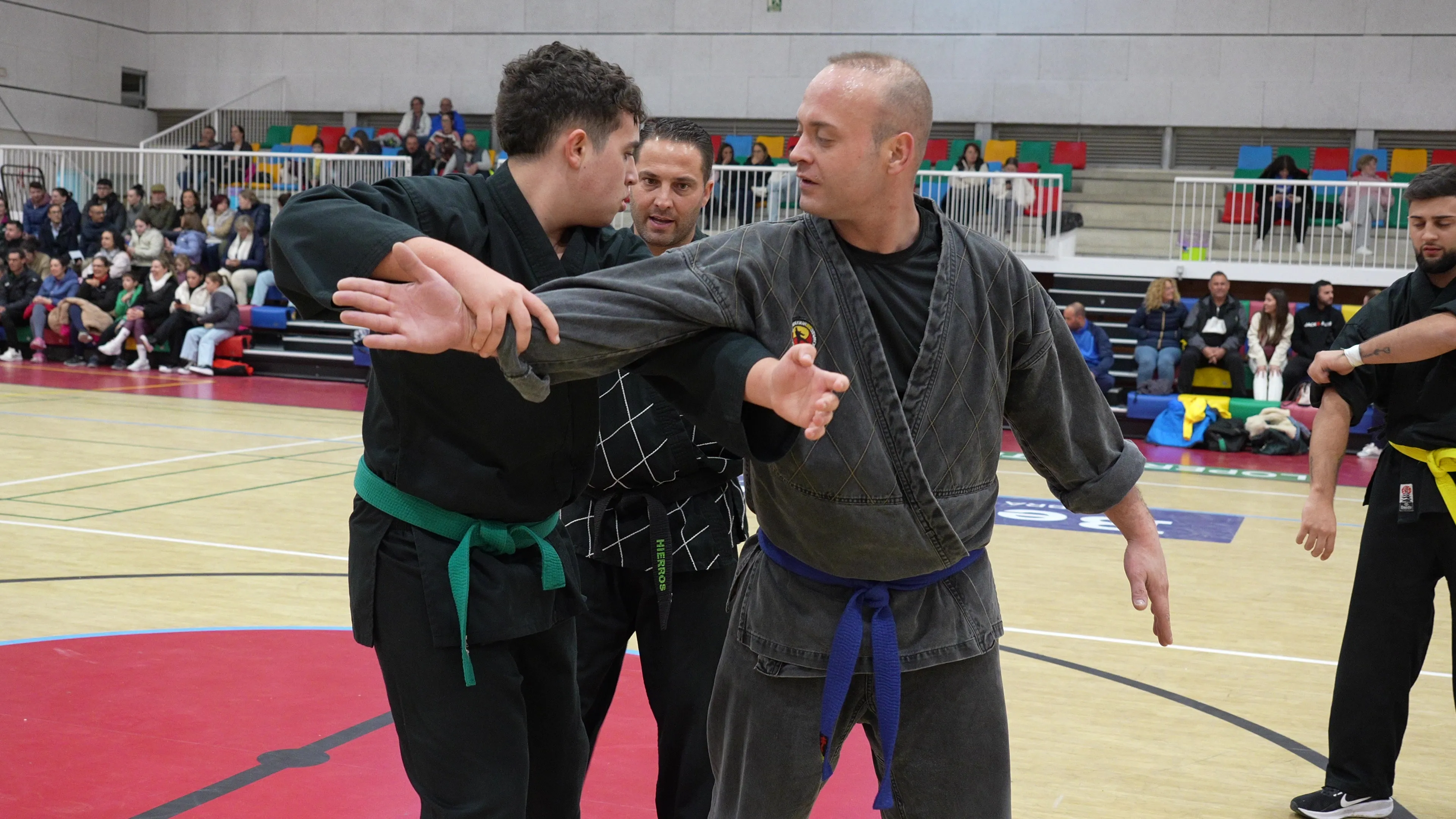 Exhibición de artes marciales de la Escuela de Villa del Río en Lopera