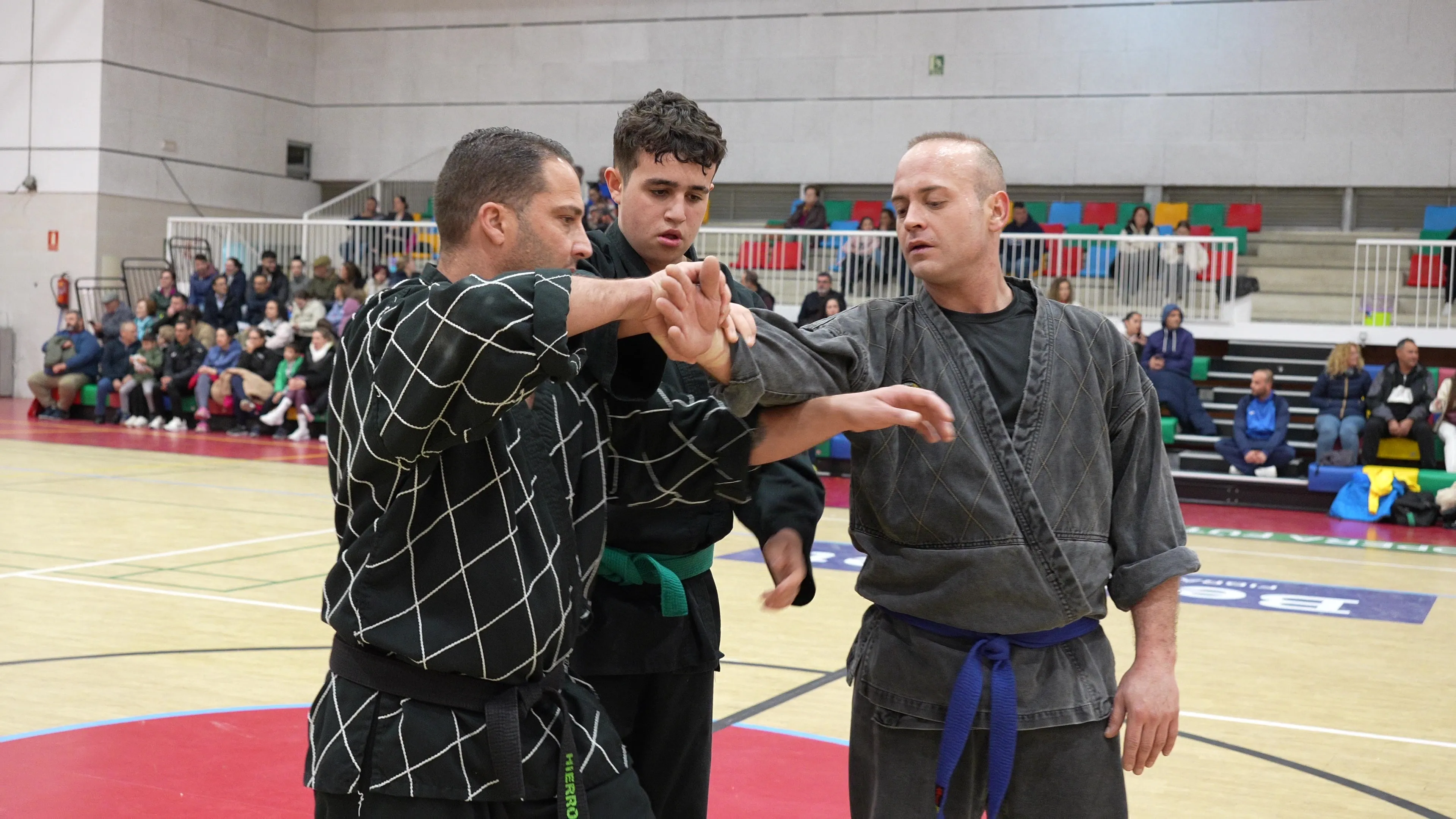 Exhibición de artes marciales de la Escuela de Villa del Río en Lopera
