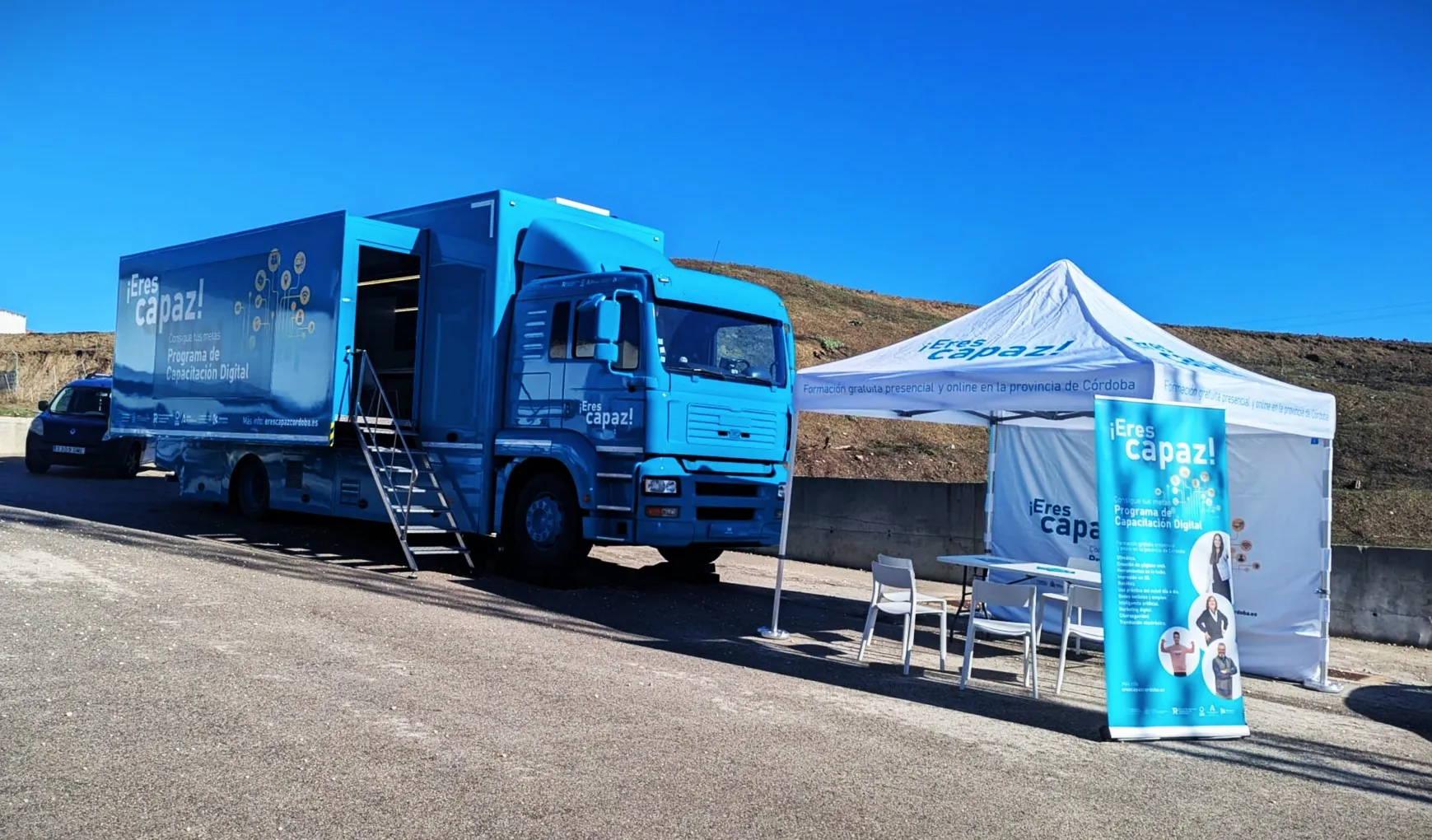 Oficina del programa Eres Capaz situada en los aledaños del Recinto Ferial de Bujalance