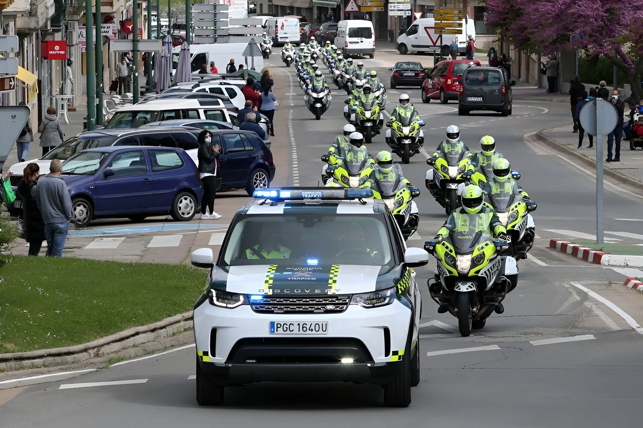 Motoristas del curso de la Agrupación de Tráfico recorren Badajoz, Córdoba y Jaén durante su marcha formativa de 850 kilómetros. Foto: GC