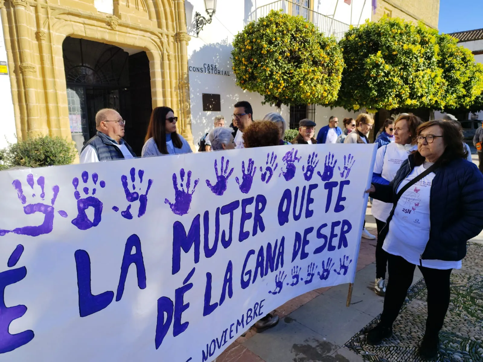 Manifestación por el 25N en Villa del Río. Foto: Ayuntamiento de Villa del Río