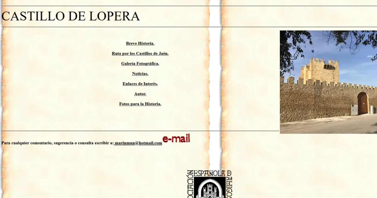 Portal web del Castillo de Lopera