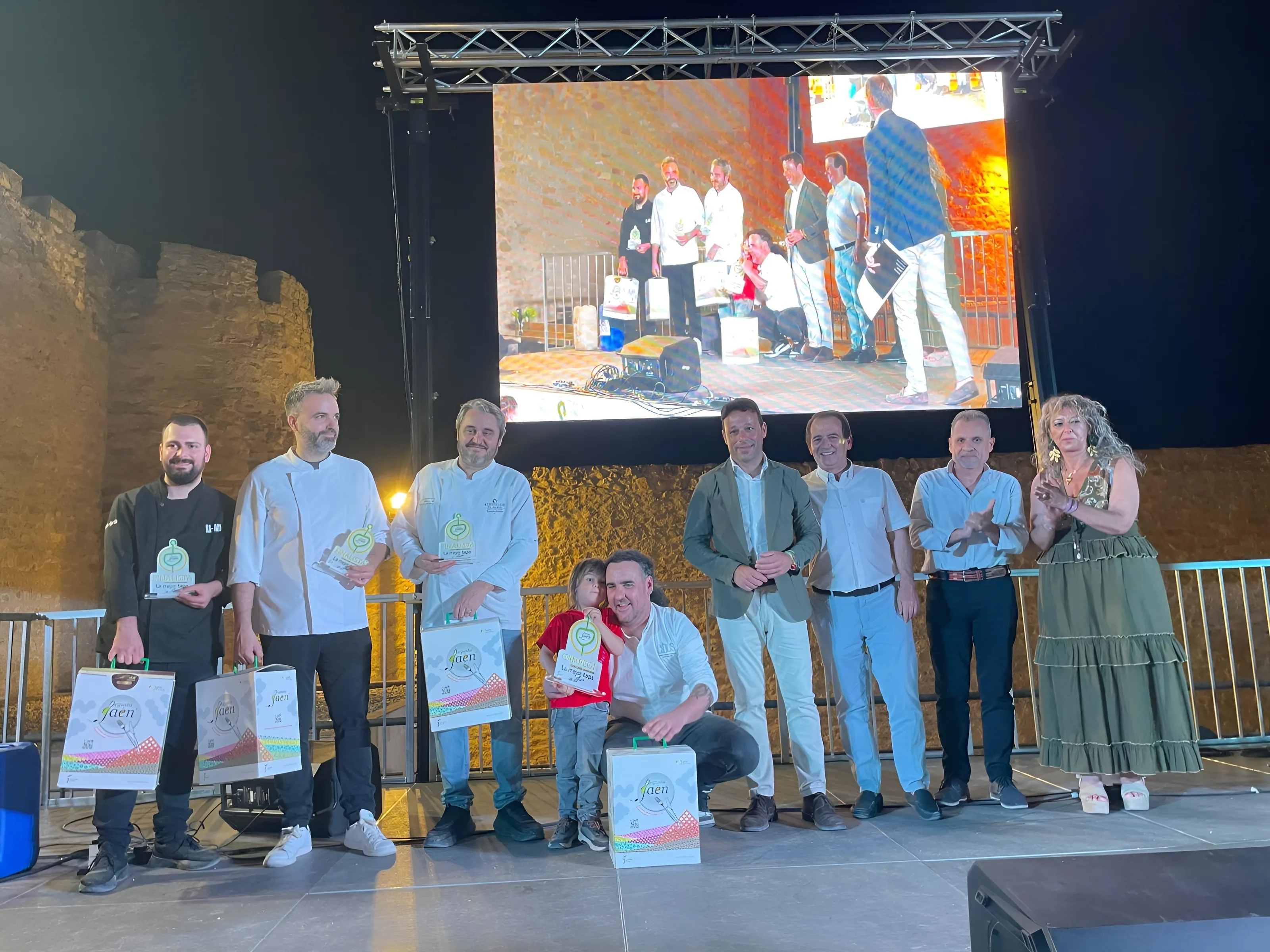 Los ganadores del certamen "La mejor tapa de Jaén". Foto: Diputación de Jaén