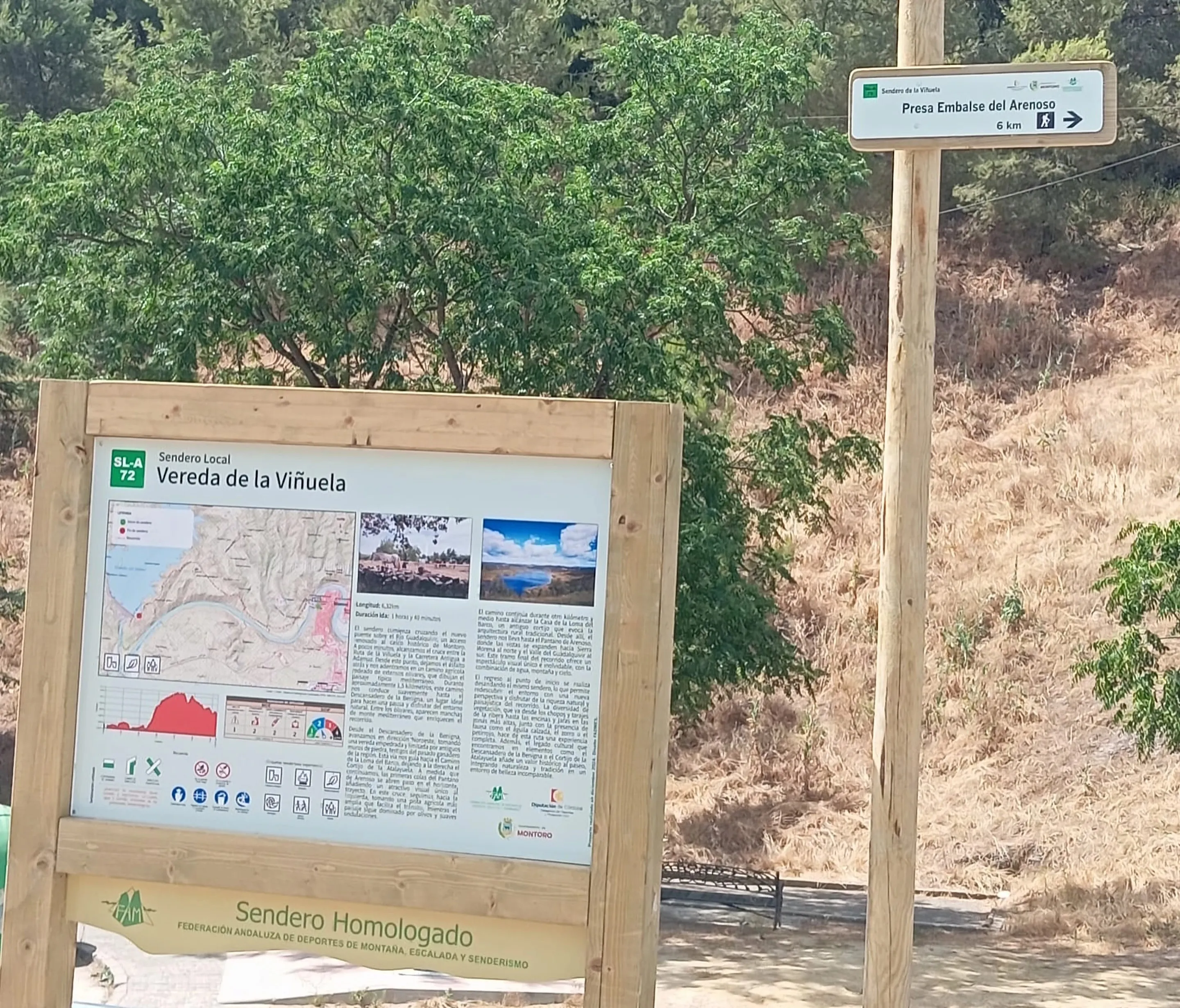 Sendero Vereda de la Viñuela homologado en Montoro. Foto: Ayuntamiento de Montoro