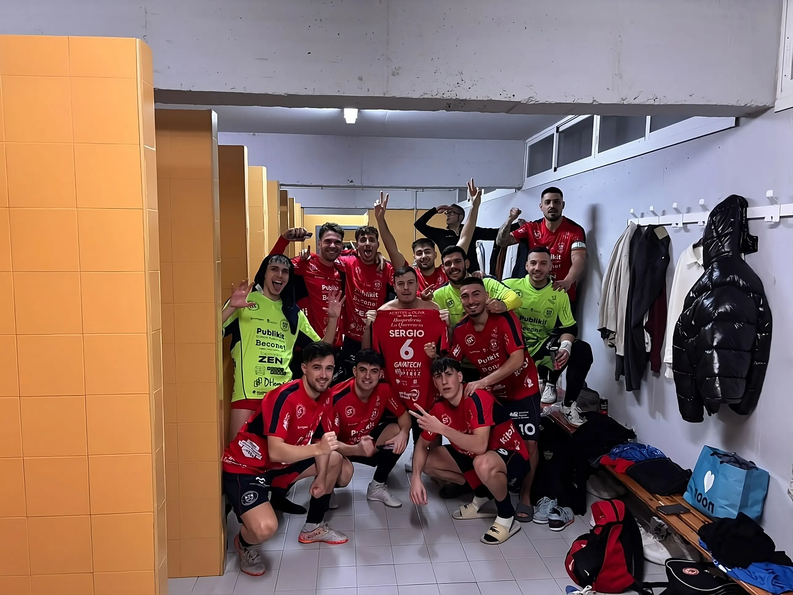 Celebración del Beconet Bujalance FS tras su victoria este pasado sábado