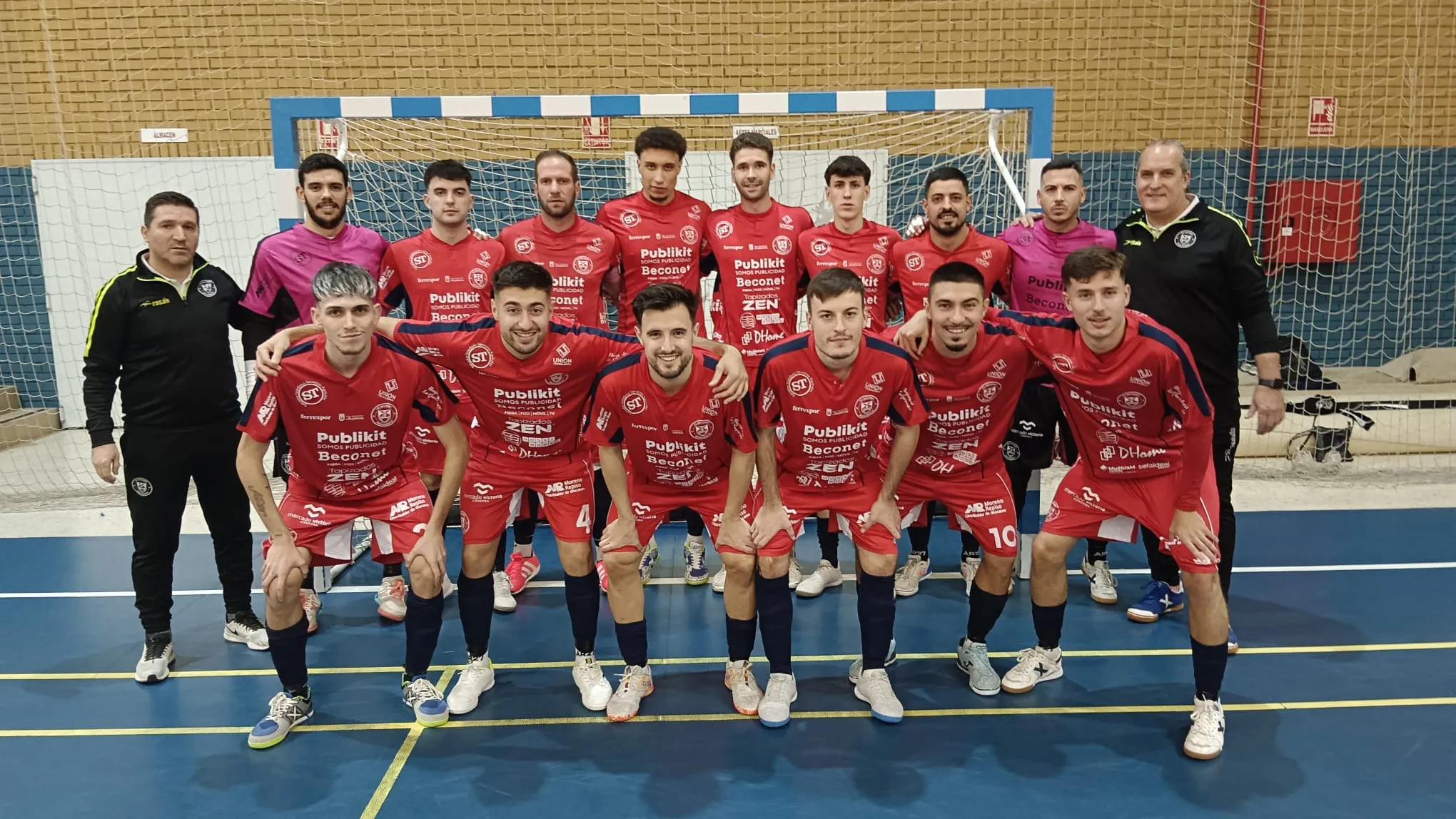 Formación del C.D. Beconet Bujalance F.S. en el partido contra el Malacitano